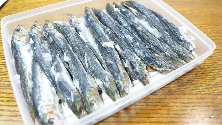 完成した塩イワシ