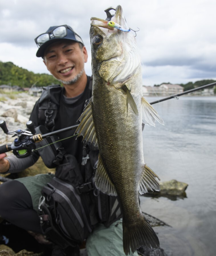 リアルスティール18gにヒットしたシーバス