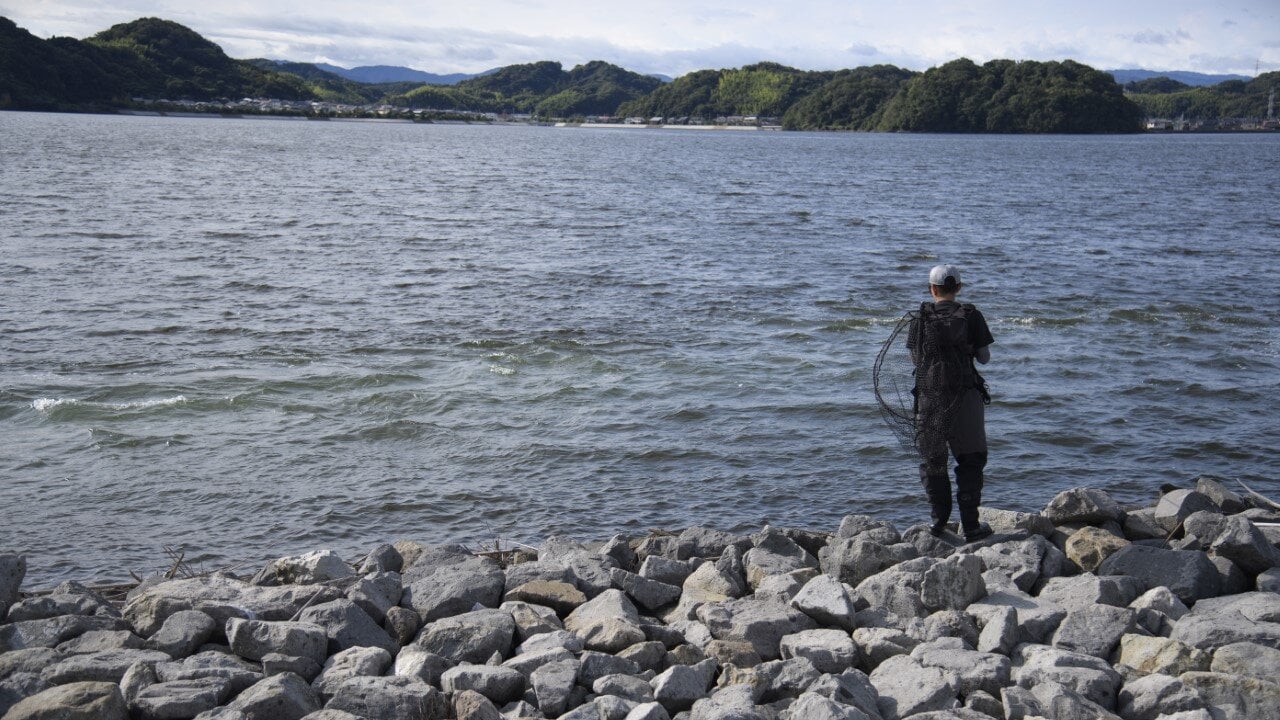 水門からの流れ