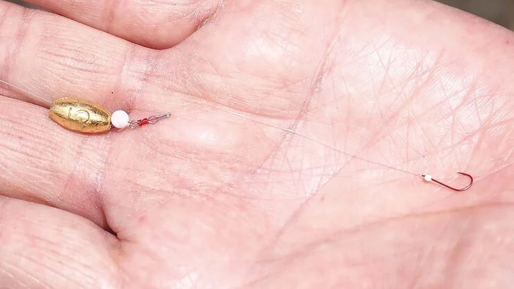 中通しオモリを使用した遊動式の仕掛け