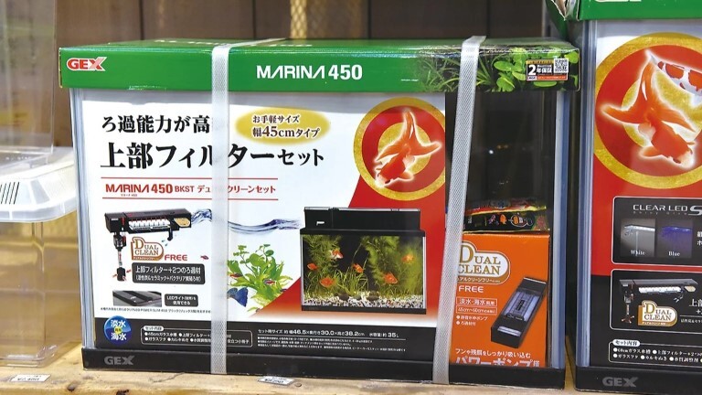 ろ過器と水槽のセット