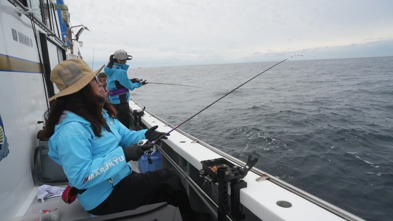 カワハギ釣りの様子