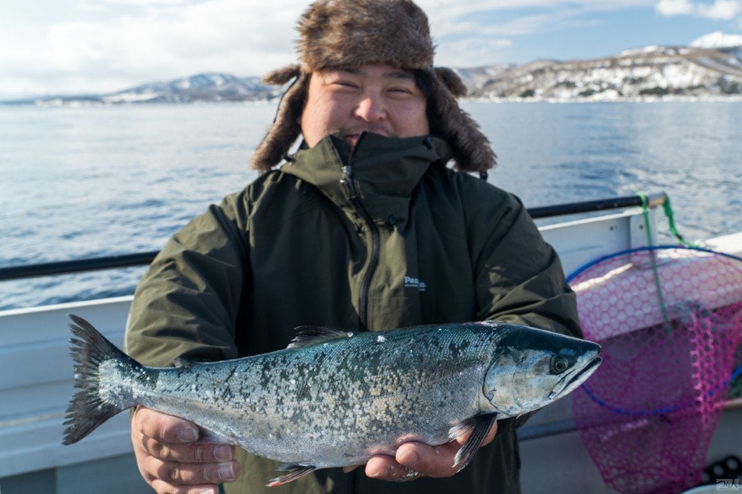 クマタニトラスト代表・熊谷隆志さんが釣ったサクラマス