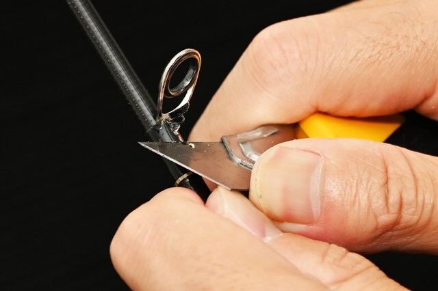 ガイドスレッドの割れ、ガイド付け直し、リメイクに 竿作り・修理の方法【ガイドコーティング】