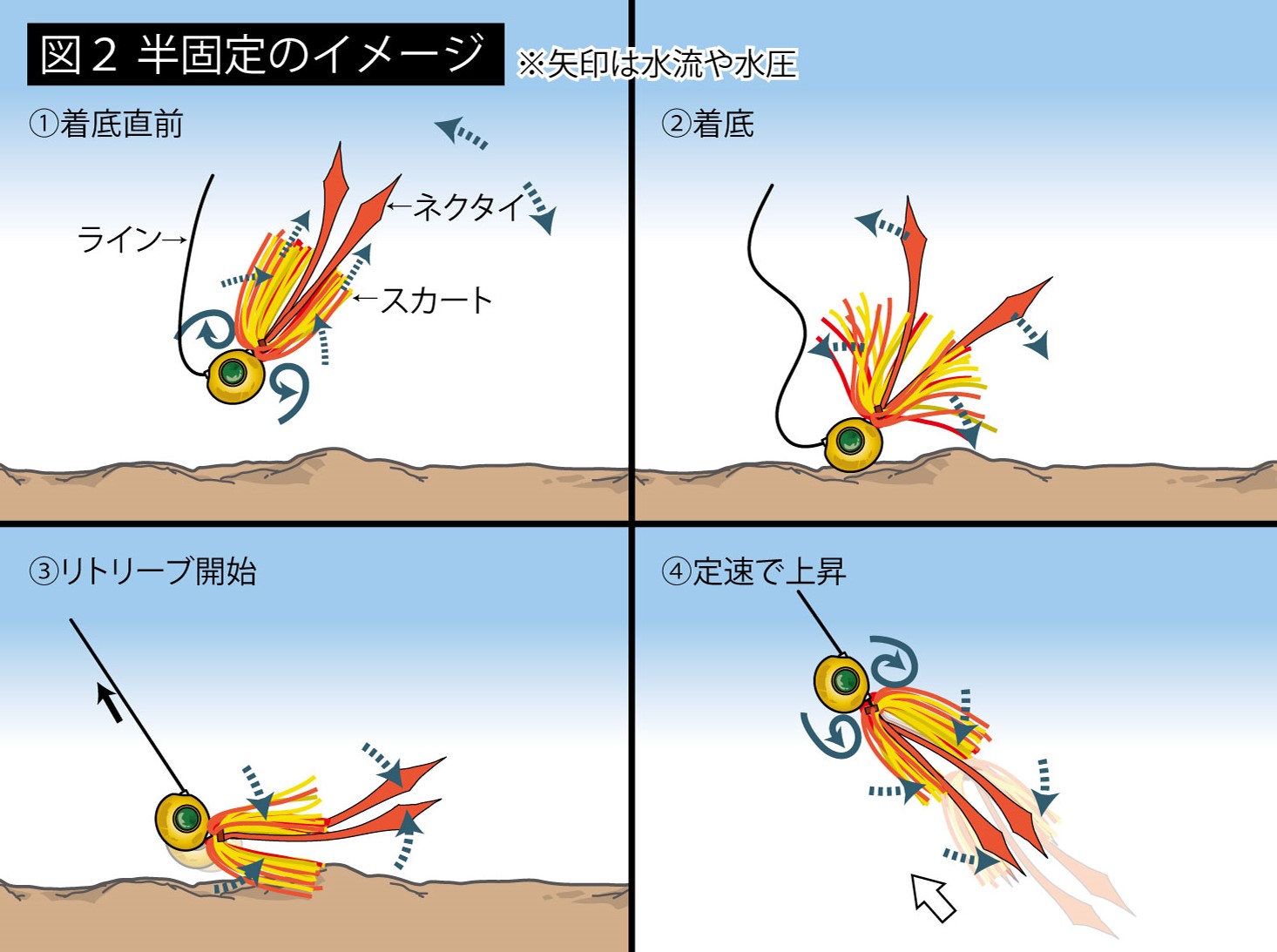 半固定式の水中イメージ