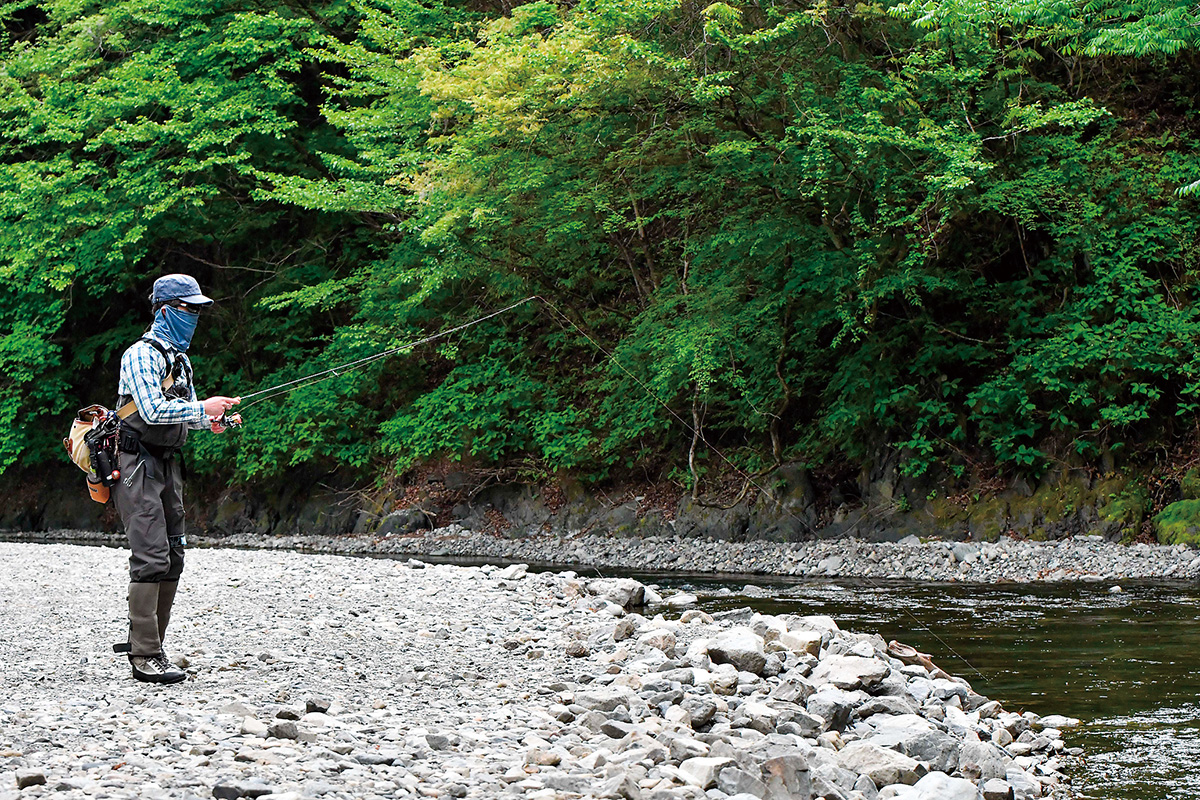 風間さんのルアーを投げるときの立ち位置