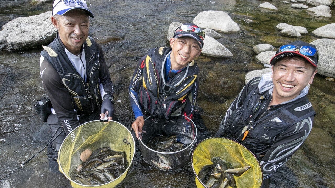 馬瀬川のアユ釣り