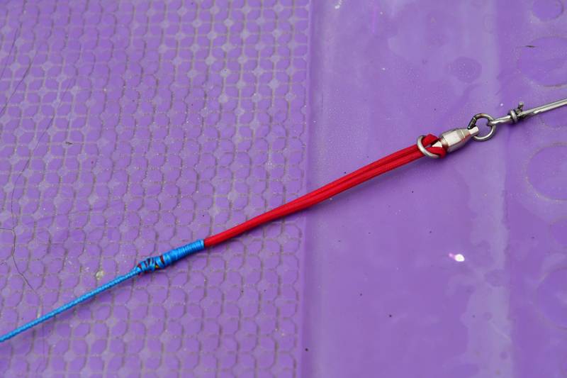 【はじめての相模湾キハダマグロ釣り・釣り方】スナップにはチチワで接続