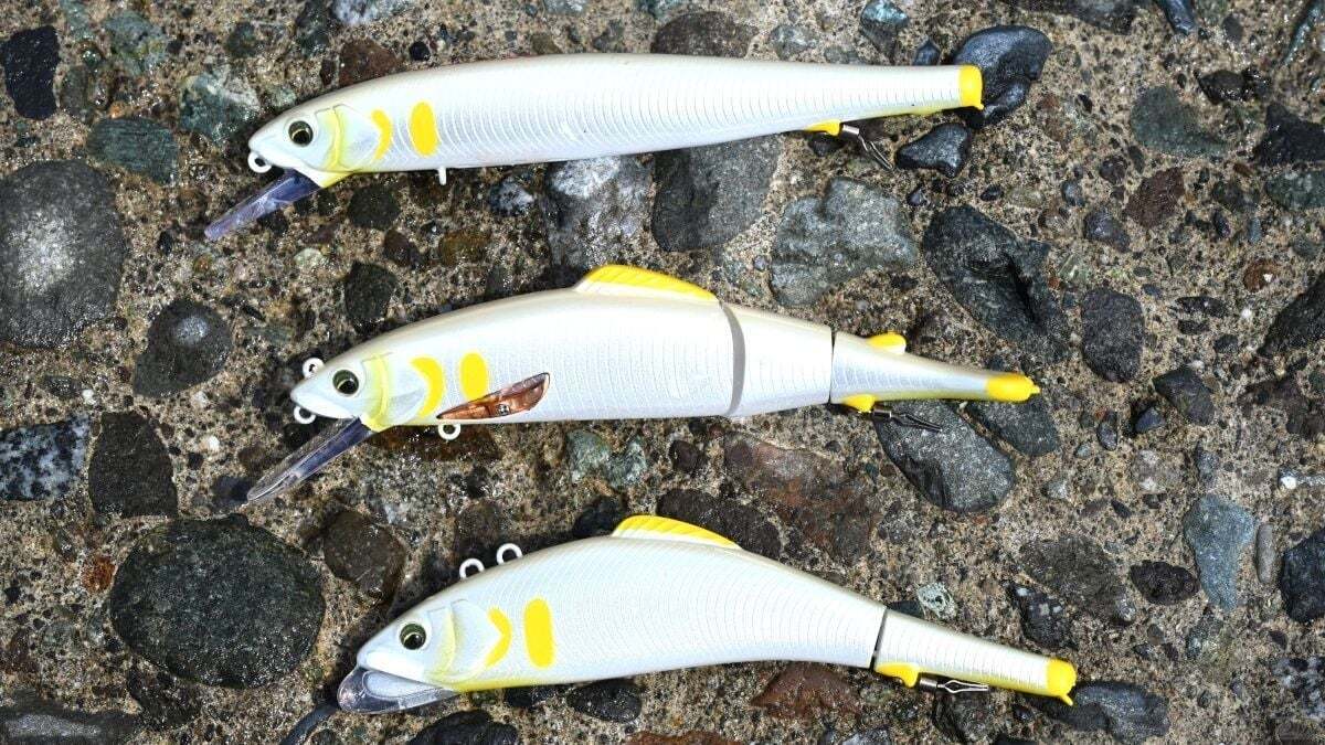 03.「西湘パール鮎」は全体にパールを吹いた膨張色系カラー。濁りへの対応に効果的だが、酒匂川をはじめとする西湘エリアの河川ではそうでないときにも特に有効だという