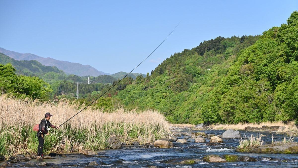 朝は荒川本流でピンチョロを採取。サオもだしたが、アタリは一切なく早々に中津川へ
