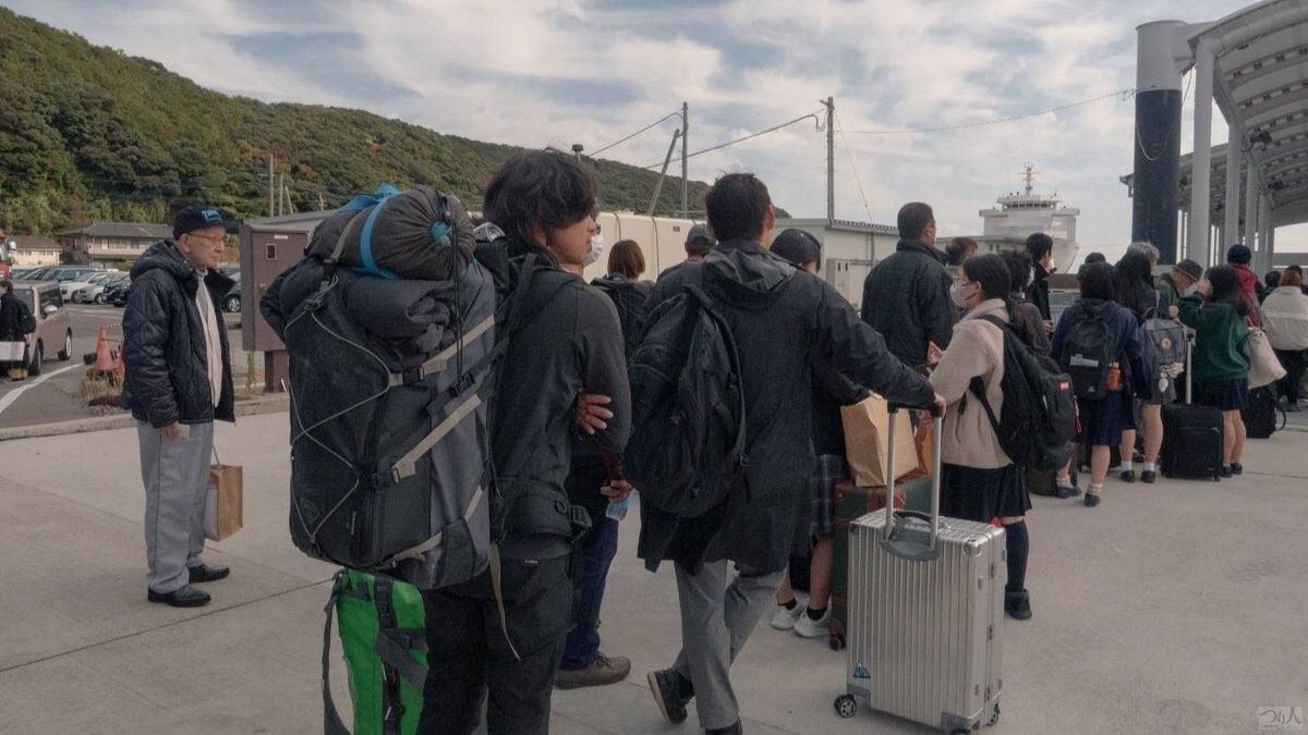 バックパックスタイルなら港への移動もスムーズ