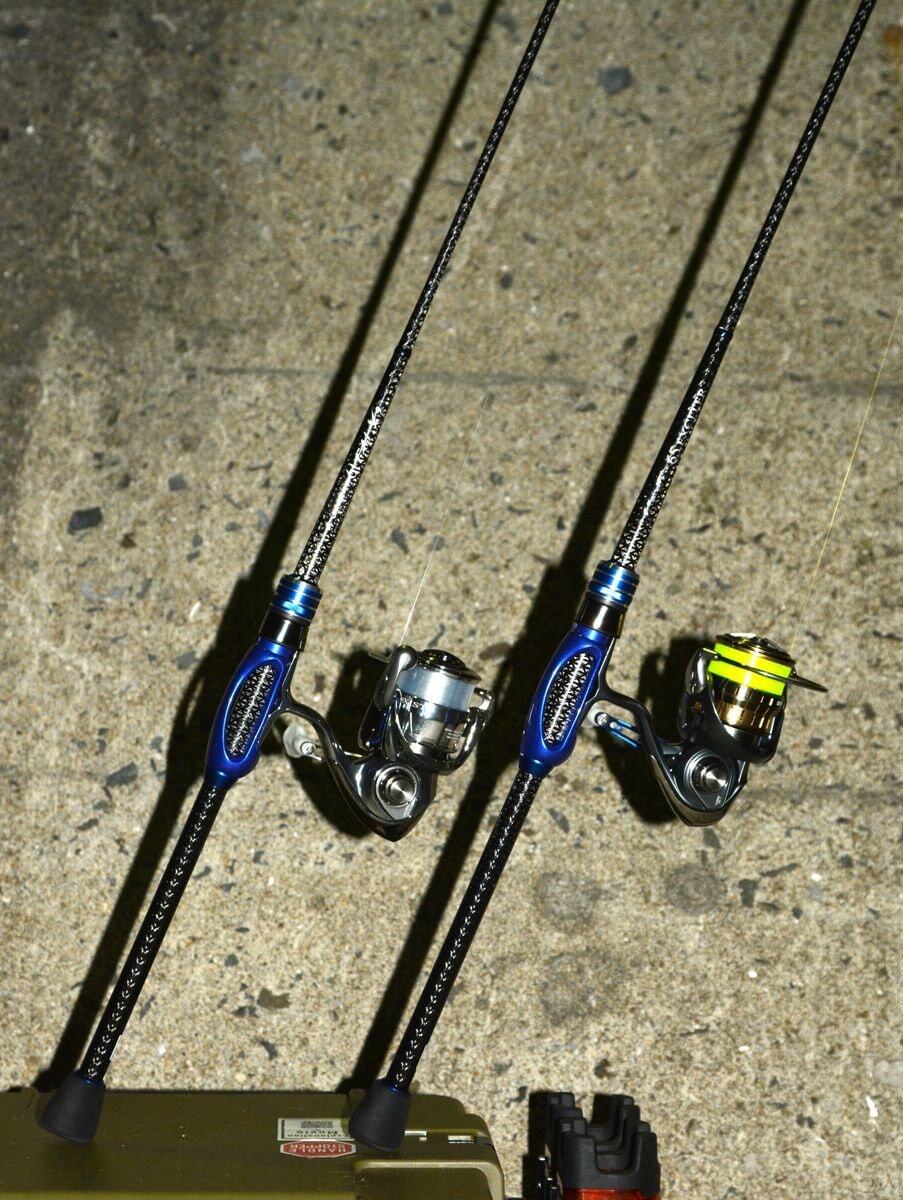 左からジグ単重め用のクリスターT-ACT X2、ジグ単用のクリスター58FLEX、スプリットショット用のクリスター65EXCITER