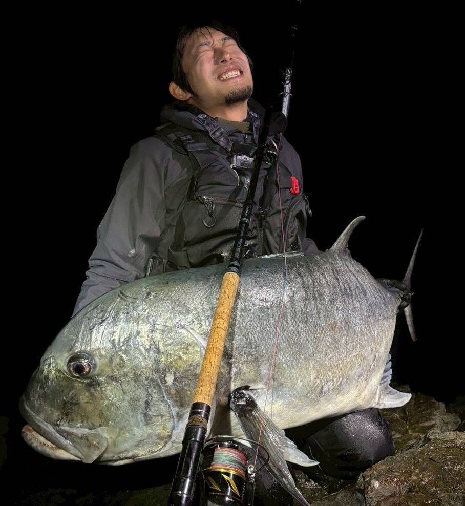 20kgオーバーのヒラマサやGTをショアから釣りあげた実績を持つ