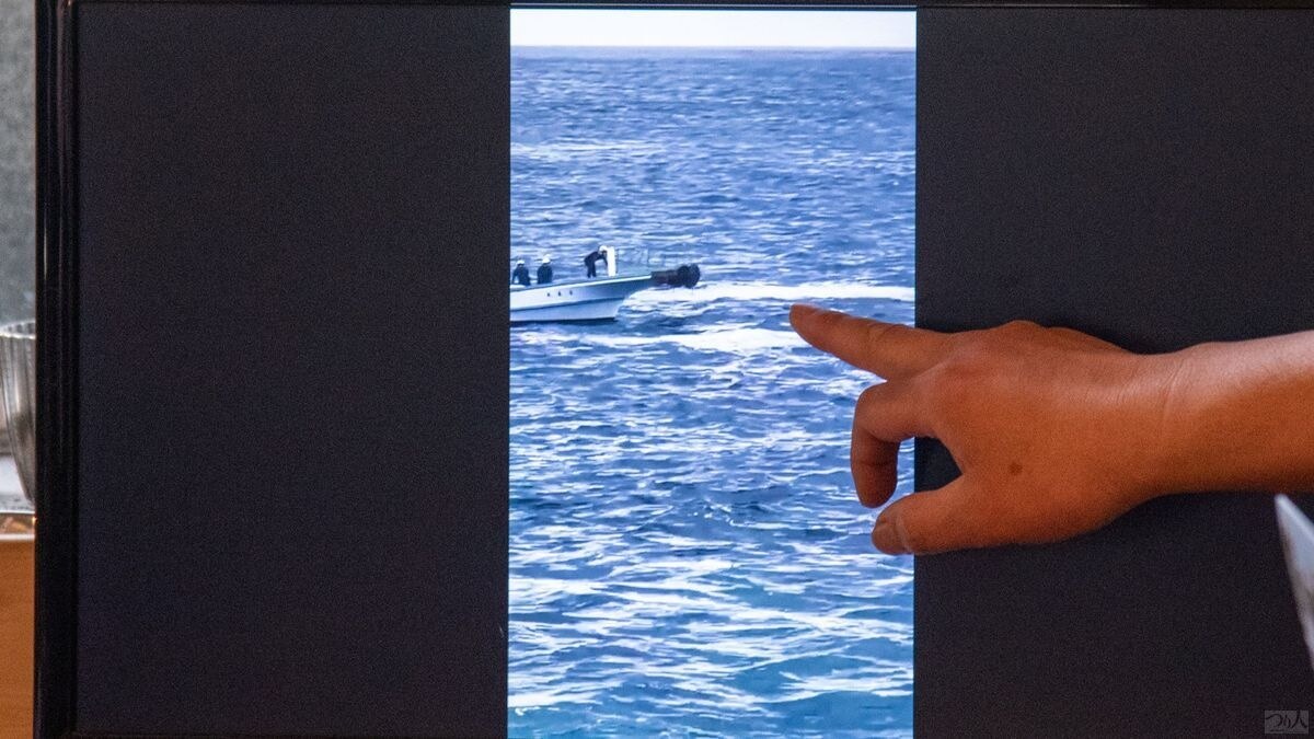海上保安庁のレスキュー隊による手際のよい救助活動のようすまで記録されていた
