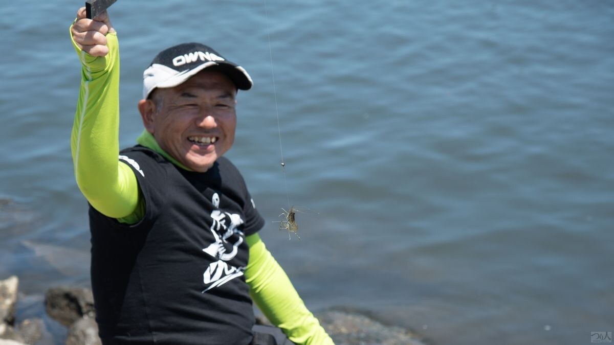 「1投目で来ました！」とこの笑顔。大移動した甲斐があった