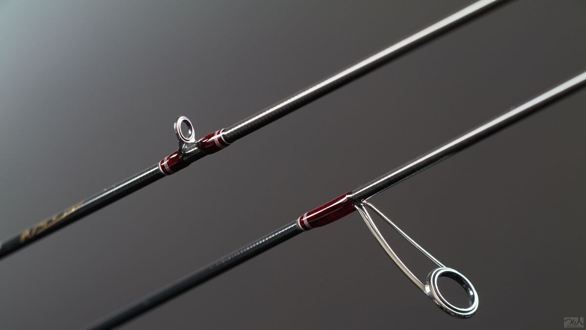 ガイドは富士工業製のステンレスKフレームSiC（S型）リングを採用。感度を向上させライントラブルを軽減するオリジナル多点ガイド設定