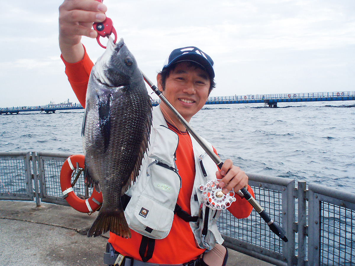 海釣り公園で釣ったクロダイ